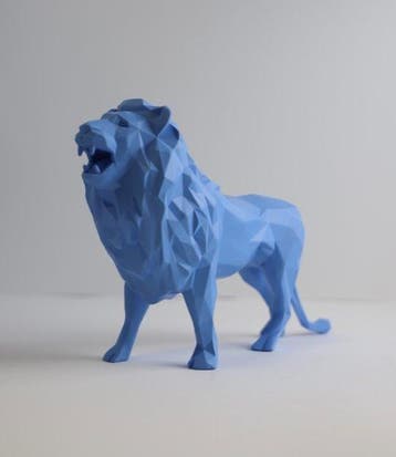 Richard Orlinski (1966) - LION (Matt Blue)