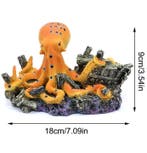 Octopus Aquarium Decoratie Hars Ornament met Schuilplaats, Dieren en Toebehoren, Vissen | Aquaria en Toebehoren, Verzenden, Nieuw