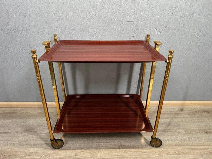 Serveerwagen - Metaal, kunststof - Vintage serveertrolley, Antiek en Kunst, Kunst | Designobjecten