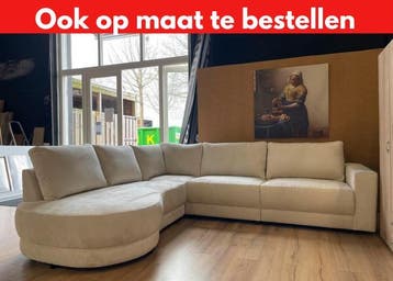 Ontdek de Prachtige Lichtbeige Hoekbank Mystic 305 x 225 cm!, Hoekbank, 150 cm of meer, Overige materialen, Eric Kuster stijl