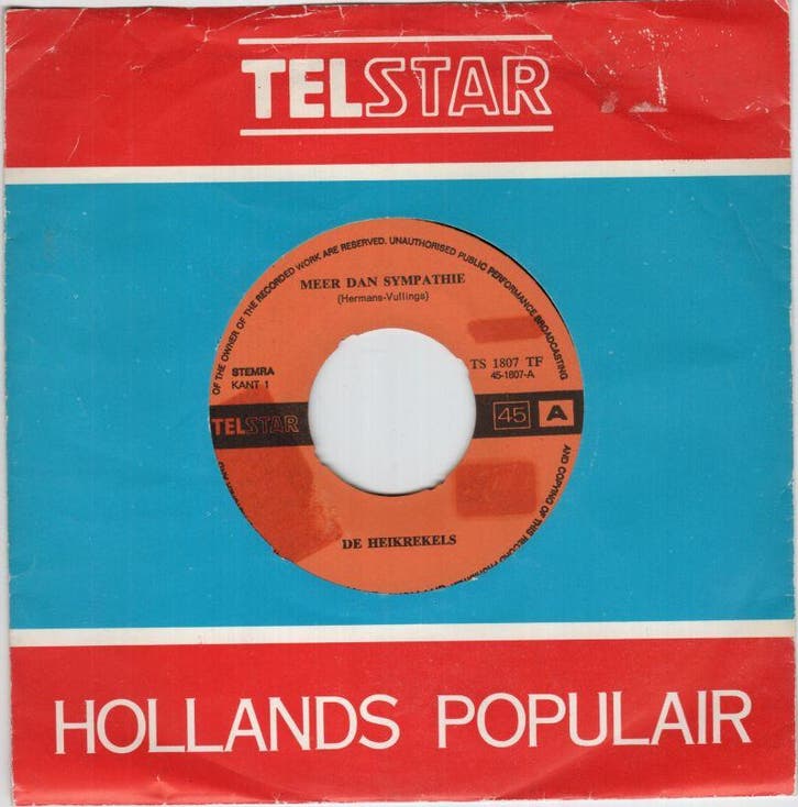 Heikrekels - Meer Dan Sympathie + Rosita (Vinylsingle), Cd's en Dvd's, Vinyl | Nederlandstalig
