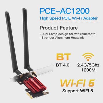 FENVI AC1200 WiFi 5 PCI-E Netwerkkaart met Bluetooth 4.0 - D, Verzenden, Nieuw