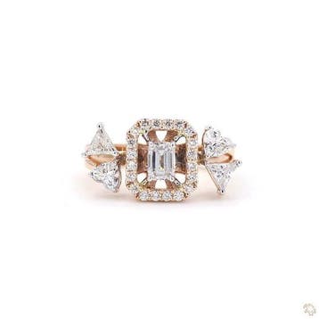 Ring - 14 karaat Roségoud - 1.21ct. tw. Diamant (Natuurlijk), Sieraden, Tassen en Uiterlijk, Ringen, Nieuw
