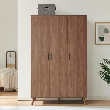 Kledingkast Norg met 3 deuren en 4 opbergvakken 191x120x52 c, Verzenden, Nieuw