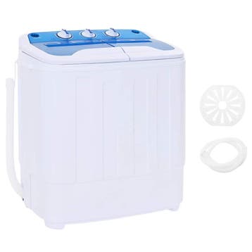 vidaXL Mini wasmachine met dubbele trommel 5,6 kg, Verzenden, Nieuw