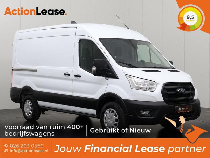 Ford Transit Bestelbus L2 H2 2022 Diesel Handgeschakeld, Auto's, Ford, Dealer onderhouden, Te koop, Zwart, Handgeschakeld, Financial lease