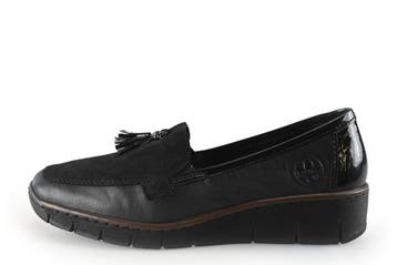 Rieker Loafers in maat 40 Zwart, Kleding | Dames, Schoenen, Verzenden, Zwart, Overige typen, Zo goed als nieuw