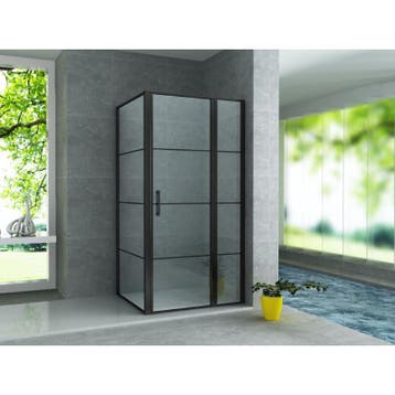 Zwarte Douchecabine 140X90X200 Rechthoekig (Douchecabines), Ophalen of Verzenden, Nieuw