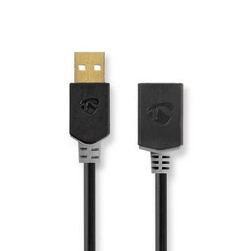 USB verlengkabel | 3 meter | USB 2.0, Verzenden, Nieuw