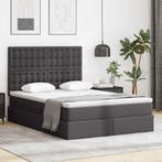 vidaXL Opslag bed met matras met opslag Grijs 140 x 190 cm, Huis en Inrichting, Slaapkamer | Bedden, Verzenden, Nieuw, Grijs, Overige materialen