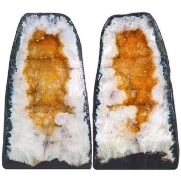 Citrine - Geode - 37x19x15 cm- 27 kg, Verzamelen, Mineralen en Fossielen