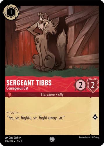 [124/204] - SERGEANT TIBBS - Courageous Cat ENG FOIL [M/NM], Ophalen of Verzenden, Nieuw
