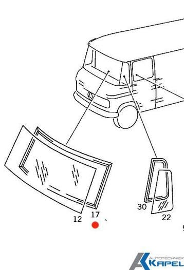 Voor ruit rubber hoog model Mercedes düdo T2, Ophalen of Verzenden, Nieuw