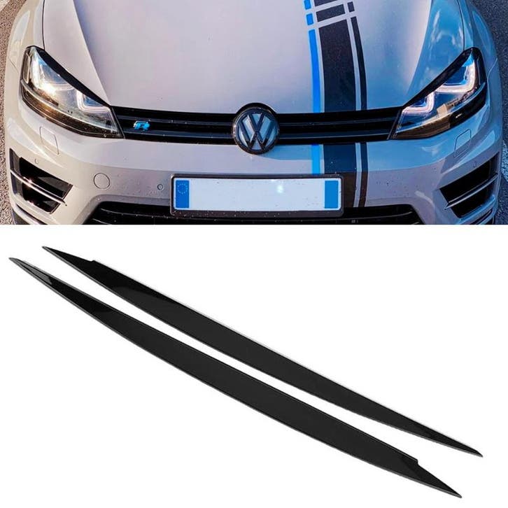 Koplampspoilers | geschikt voor Volkswagen | Golf 12-18 3d h, Auto diversen, Tuning en Styling, Verzenden