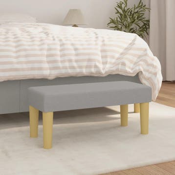vidaXL Bankje 70x30x30 cm stof lichtgrijs, Huis en Inrichting, Banken | Bankstellen, Verzenden, Nieuw, Stof, Minder dan 150 cm