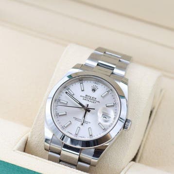 Rolex - Oyster Perpetual Datejust 41 Silver Dial - 126300, Sieraden, Tassen en Uiterlijk, Horloges | Heren, Nieuw