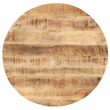 Tafelblad mangohout 80cm | Retourdeal 41% Korting, 50 tot 100 cm, Rond, Zo goed als nieuw, Tafelblad