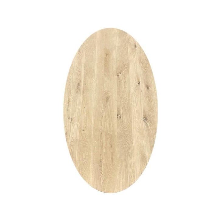 Eiken tafelblad ovaal - 4cm dik eiken, Huis en Inrichting, Tafels | Eettafels, Nieuw, Verzenden