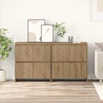 vidaXL Dressoirs 2 pcs artisanaal eikenkleurig 70 x 41 x 75, Verzenden, Nieuw, Overige houtsoorten, Minder dan 50 cm