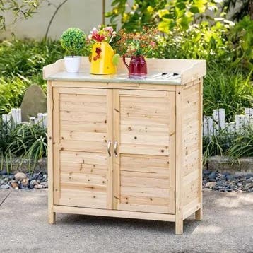Houten Tuinkast met Werkblad – 83 × 40 × 92 cm, Tuin en Terras, Verzenden, Nieuw