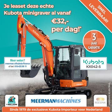 Kubota KX042-5 2026 (Al vanaf €57.350, snel leverbaar!), Ophalen of Verzenden, Graafmachine