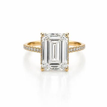 Ring - 18 karaat Geel goud - 9.81ct. tw. Diamant (Lab-grown), Nieuw