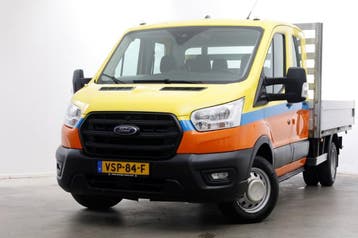 Ford Transit 350 2.0 TDCI 130pk D.C. Trend Open Laadbak Trek, Gebruikt, Euro 6, Overige kleuren, Dealer onderhouden