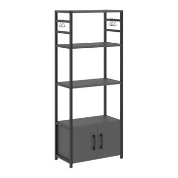 Keukenkast Arhuni 139x56x30 cm zwart en antraciet [en.casa], Huis en Inrichting, Keuken | Keukenelementen, Verzenden, Nieuw