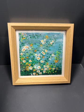 Schilderijtje Bloesem 17x17 cm, Verzamelen, Ophalen of Verzenden, Nieuw