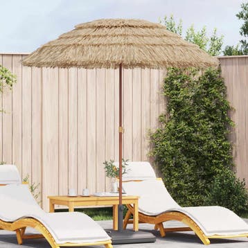 vidaXL Strandparasol 160 x 160 x 196 cm Polyester en staal, Verzenden, Nieuw, 1 tot 2 meter, Strandparasol