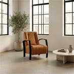 Leren fauteuil Glamour - Vintage Cognac (cognac), Nieuw, Ophalen of Verzenden, 50 tot 75 cm, Industrieel, Modern, Retro