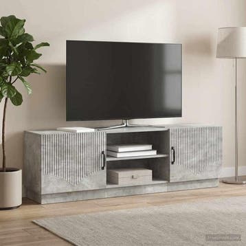 vidaXL TV-kast Betongrijs 150 x 31 x 47 cm Bewerkt hout, Minder dan 50 cm, Verzenden, Nieuw, Minder dan 100 cm