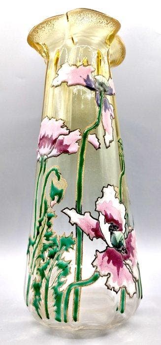 LEGRAS (1839-1916) - Vaas - Grote vaas, model « Liban », met, Antiek en Kunst