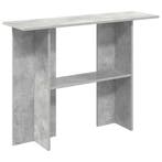 vidaXL Wandtafel Betongrijs 100 x 30 x 75 cm Bewerkt hout, Huis en Inrichting, Tafels | Salontafels, Minder dan 50 cm, Verzenden