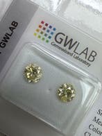 Zonder minimumprijs - 2 pcs Diamant (Natuurlijk gekleurd) -, Nieuw