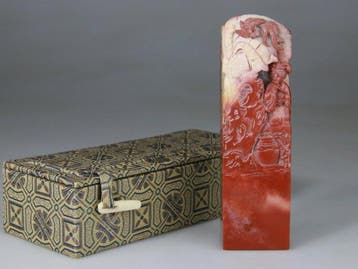 Chinese zegel - Draak sculptuur - Merk - Speksteen,