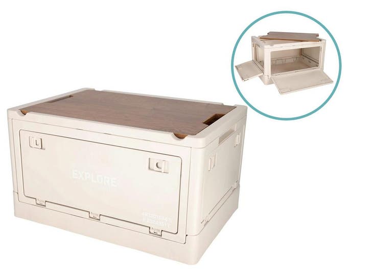 Norländer krat met houten deksel - off-white - 33 L -, Doe-het-zelf en Verbouw, Kratten en Dozen, Nieuw, Verzenden