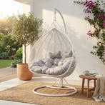 Hangstoel Met Frame | Max 150kg | Beste Prijs, Kunststof, Twee, Wit, Nieuw