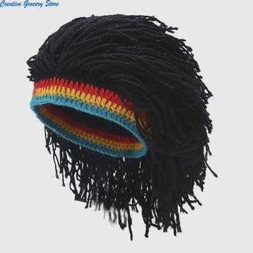 Unieke Gehaakte Muts met Nep Dreads - Rasta Stijl voor Feest, Verzenden, Nieuw