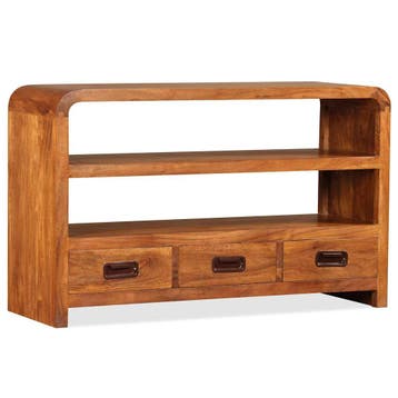 vidaXL Tv-meubel 90x30x55 cm massief acaciahout, Huis en Inrichting, Kasten | Televisiemeubels, Verzenden, Nieuw, 50 tot 100 cm