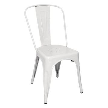 Bolero Bistro Stalen Bijzetstoel Wit (4 Stuks), Verzenden, Nieuw in verpakking