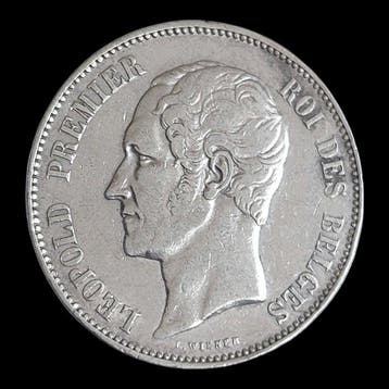 België. Leopold I. 5 Francs 1865 / 907.360 ex. (Zonder, Postzegels en Munten