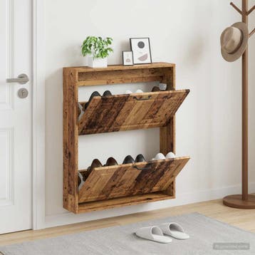vidaXL Wandgemonteerde Schoenkast UTRECHT 71 x 17 x 86 cm, Verzenden, Nieuw