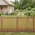 vidaXL Tuinhek Geë carboniseerd 300 x 100 cm Riet, Verzenden, Nieuw