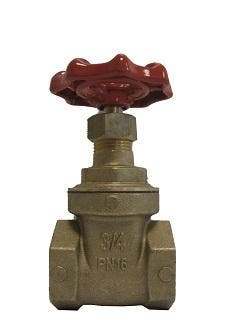 Messing schuifafsluiter, aluminium handwiel, 2x binnendraad, Verzenden, Nieuw