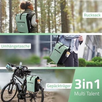 2dekans | RADGEIST 3in1 fietstas voor bagagedrager -, Ophalen of Verzenden, Zo goed als nieuw