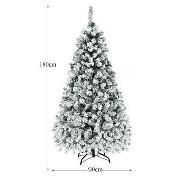 2dekans | Coast Besneeuwde Kunstkerstboom Wit – 90 x 180 cm, Diversen, Kerst, Ophalen of Verzenden, Zo goed als nieuw