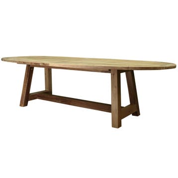 Kingston dining tuintafel 280x130xH77 cm teak, Ophalen of Verzenden, Nieuw, Teakhout