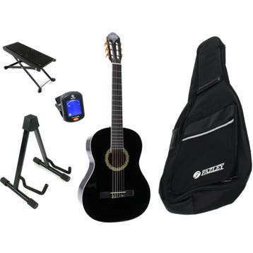 LaPaz 002 BK klassieke gitaar 4/4-formaat zwart +, Muziek en Instrumenten, Verzenden, Nieuw