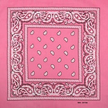 Haarband Bandana Zakdoek 55cm – Paisley Print – Lichtroze, Nieuw